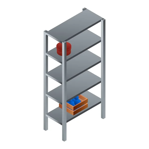 Moderne Rack-Ikone, isometrischer Stil — Stockvektor