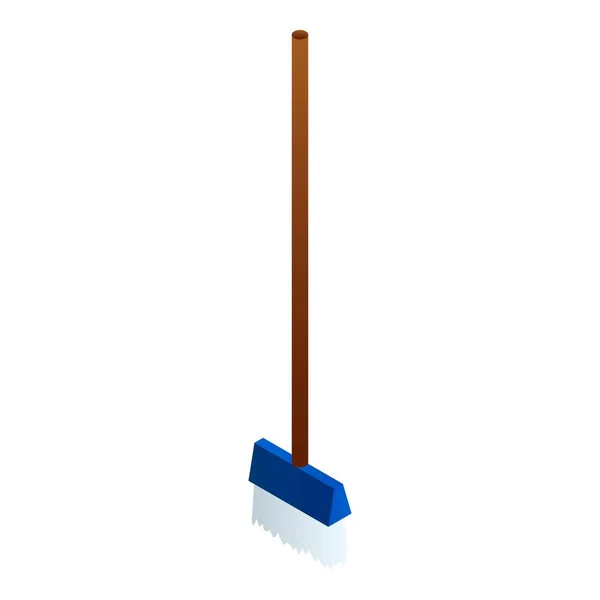 Borstel mop pictogram, isometrische stijl — Stockvector