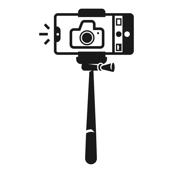 Monopod selfie con, простий стиль — стоковий вектор