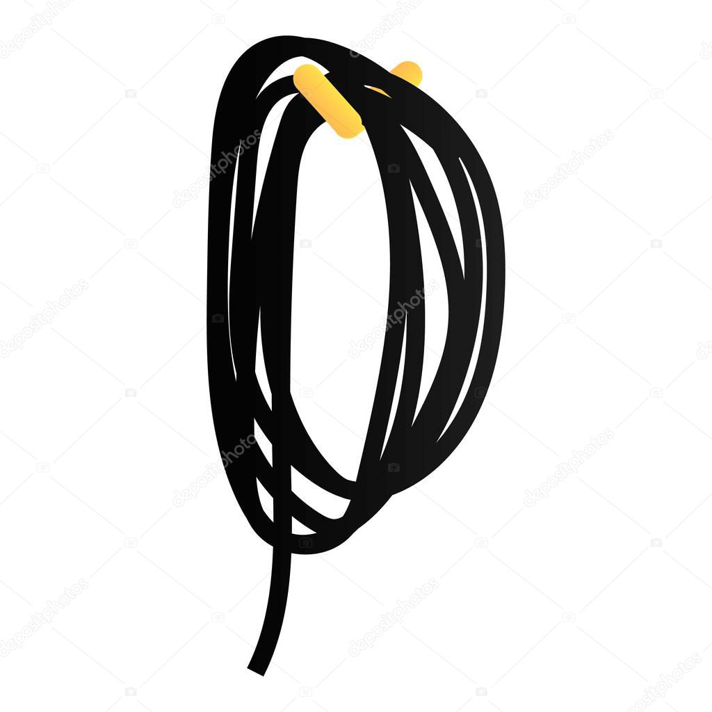 Tow rope icon, isometric style