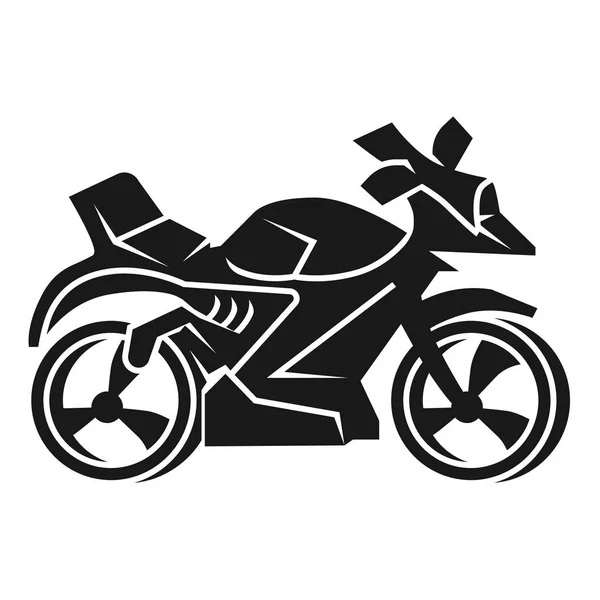 Sports bike right side view icon, simple style — Stock Vector