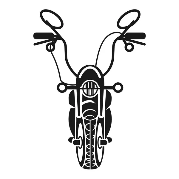 American chopper front view icon, style simple — Image vectorielle