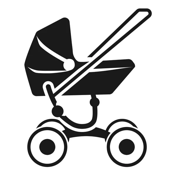 Icono de cochecito de bebé moderno, estilo simple — Archivo Imágenes Vectoriales