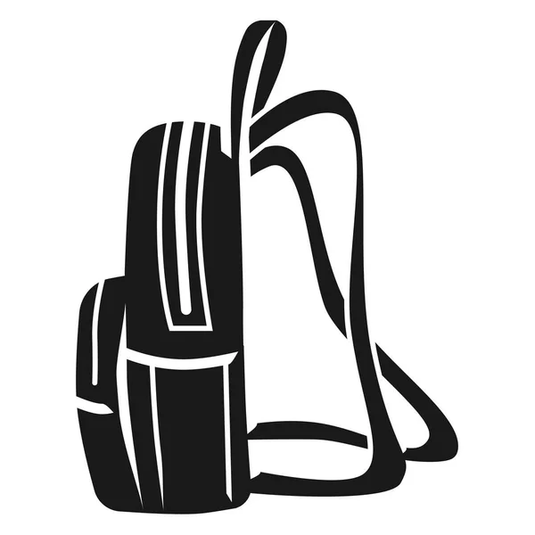 Mochila para mujer lado icono, estilo simple — Vector de stock