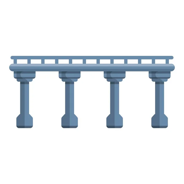 Road bridge icoon, cartoon stijl — Stockvector