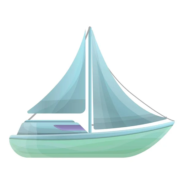 Yacht ikon, rajzfilm stílus — Stock Vector