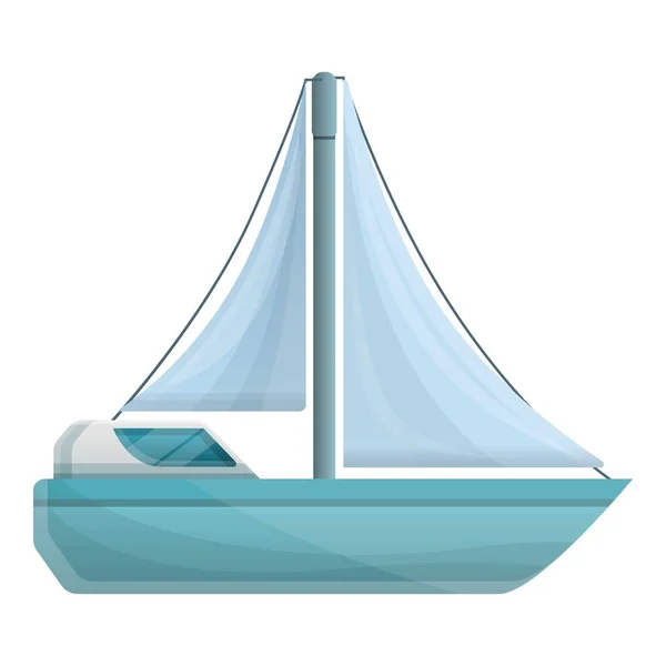 Modern sailboat icon, cartoon style — Stock Vector