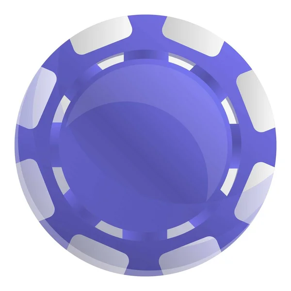 Violette Casino Chips Symbol, Cartoon-Stil — Stockvektor