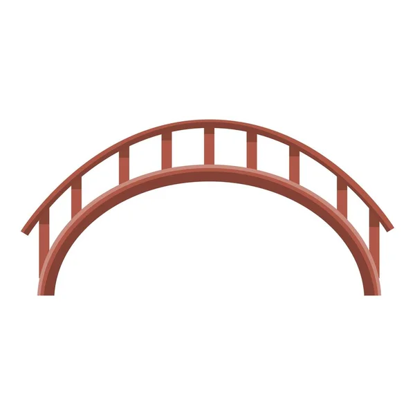 Japanische Brücke Ikone, Cartoon-Stil — Stockvektor