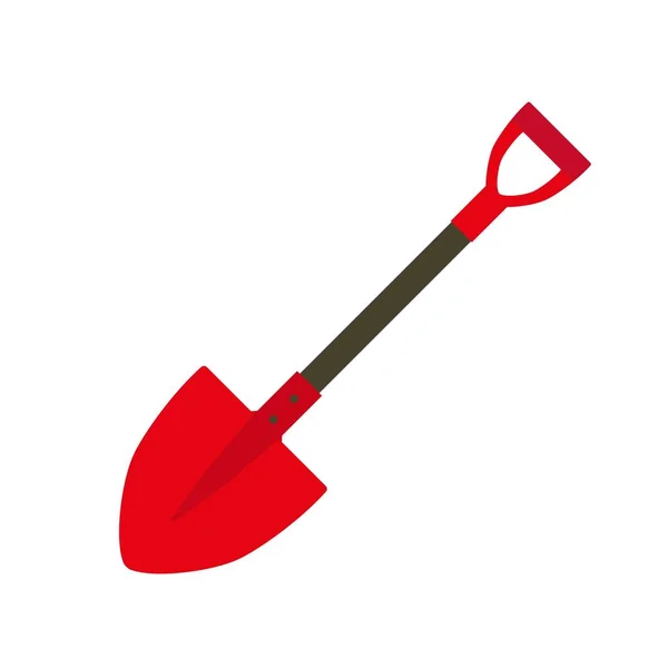 Значок пожарной лопаты, плоский стиль — стоковый вектор