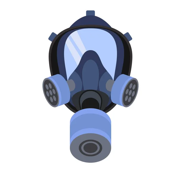 Gasmasker icoon, platte stijl — Stockvector