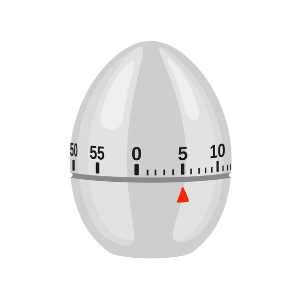 Egg kitchen timer icon, flat style — Stock Vector