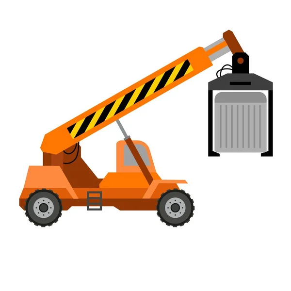 Lifting truck icon, flat style — Stock Vector