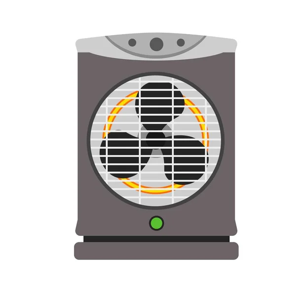 Icono del calentador de ventilador moderno, estilo plano — Vector de stock