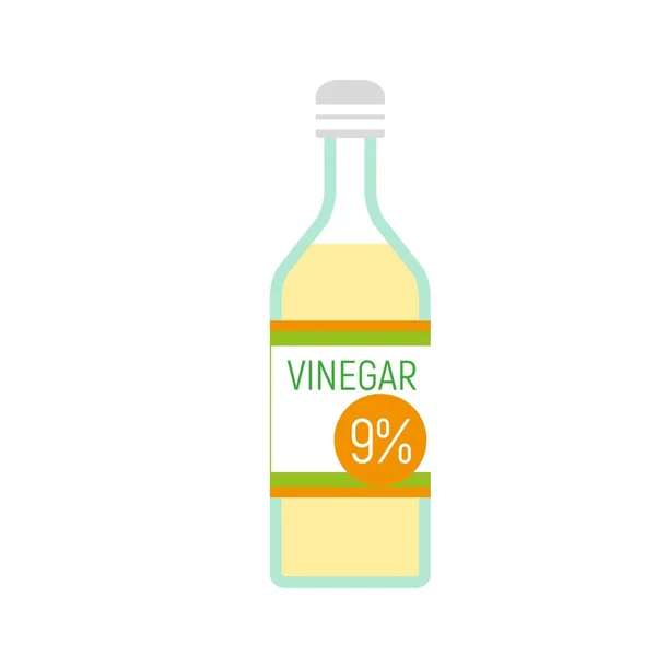 Icono de botella de vinagre, estilo plano — Archivo Imágenes Vectoriales