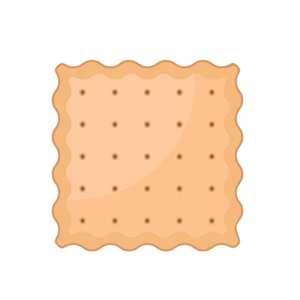Biscoito biscoito quadrado ícone, estilo plano — Vetor de Stock