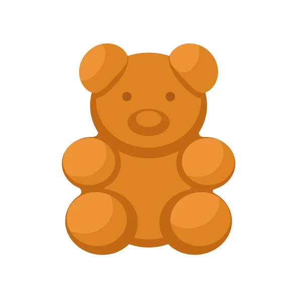 熊饼干图标, 平面风格 — 图库矢量图片