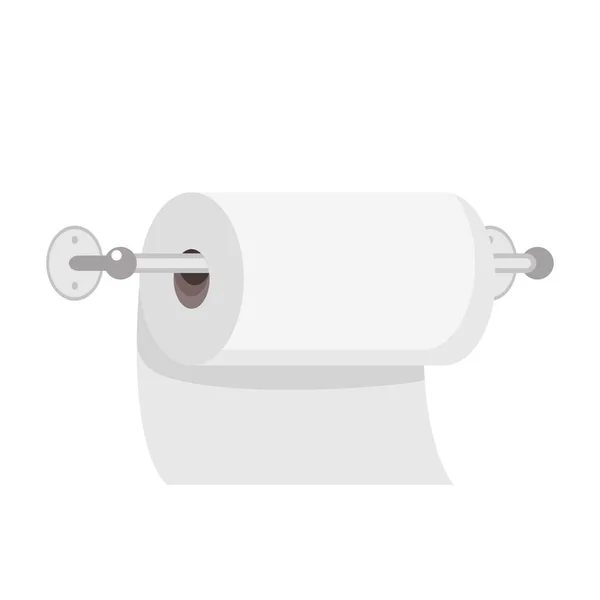 Wc-papier icoon, flat style — Stockvector