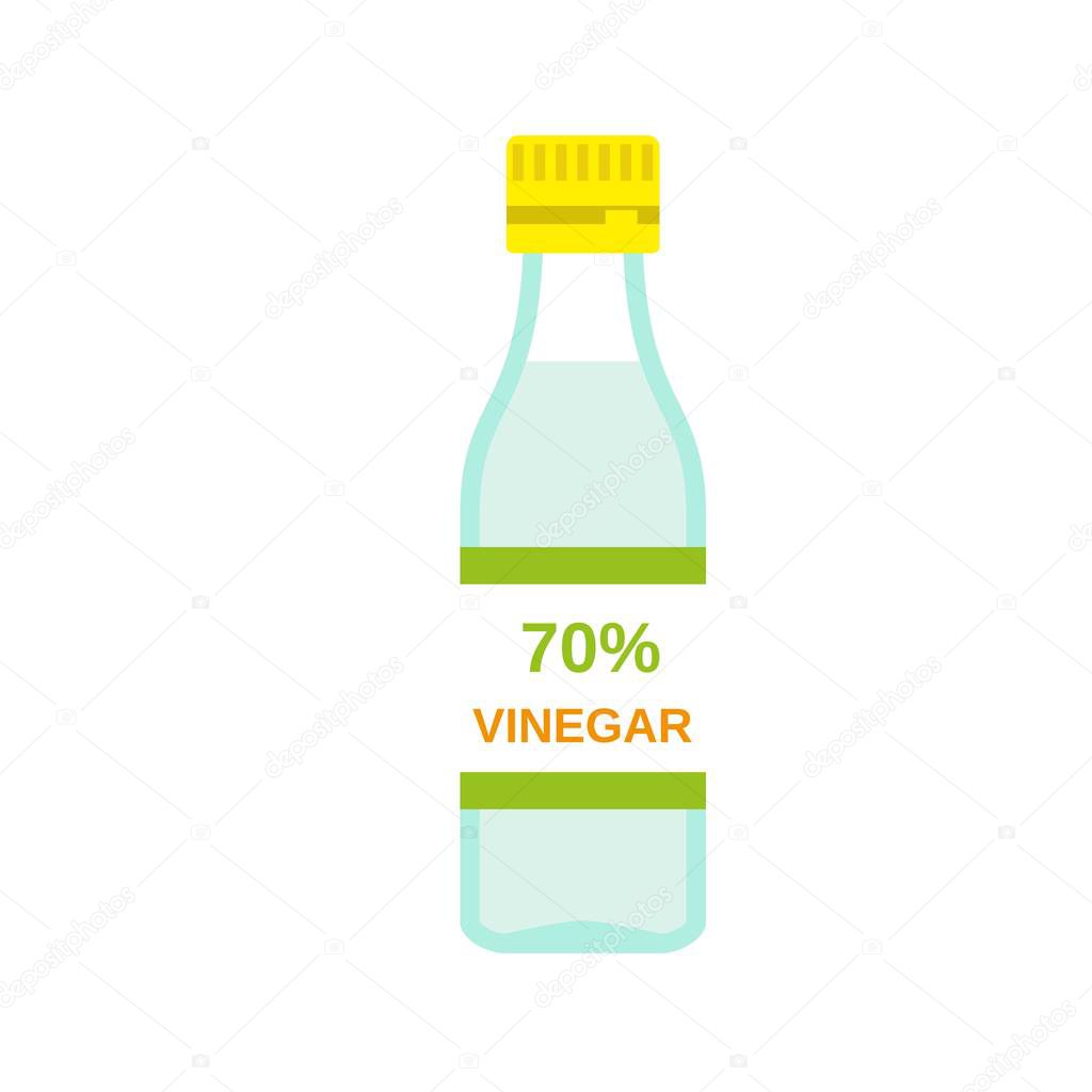 70 percent vinegar icon, flat style