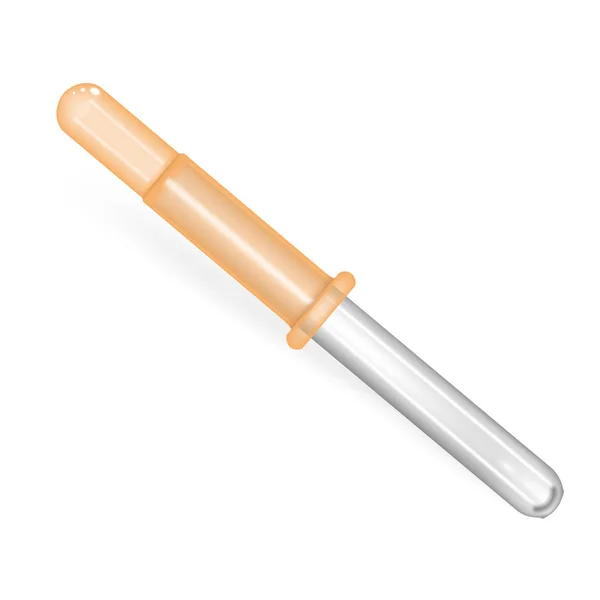 Medical pipette icon, realistic style — Stock Vector