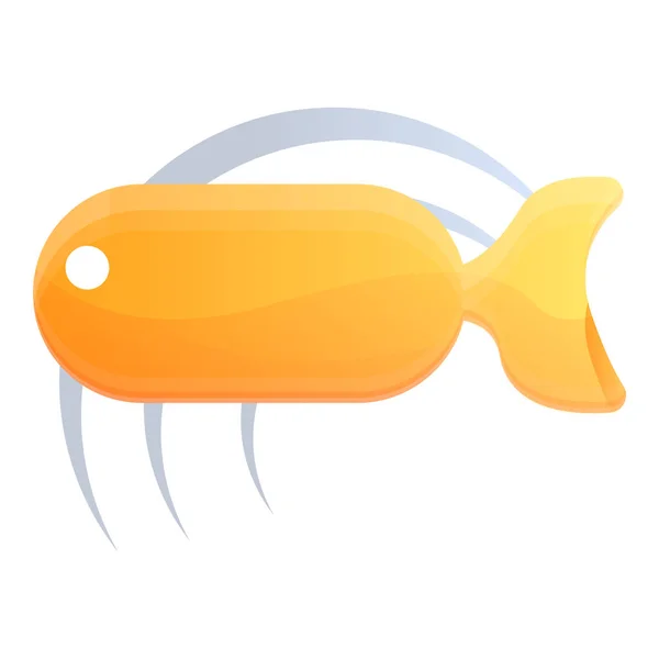 Fish oil logo, cartoon style — Stock Vector