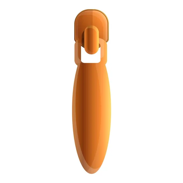 Modern zipper icon, cartoon style — Stock Vector