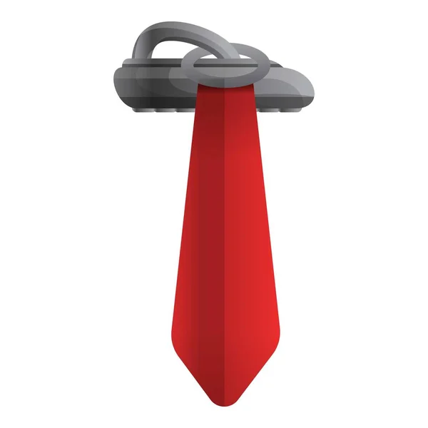 Red zipper icon, cartoon style — Stock Vector