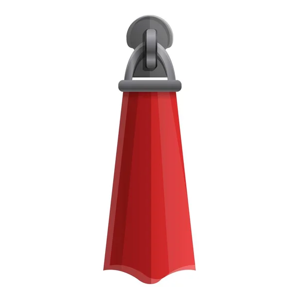 Fashion red zipper icon, cartoon style — Stock Vector