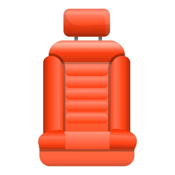 Rote Autositz-Ikone, Cartoon-Stil — Stockvektor