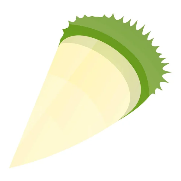 Kawałek durian ikona, stylu cartoon — Wektor stockowy