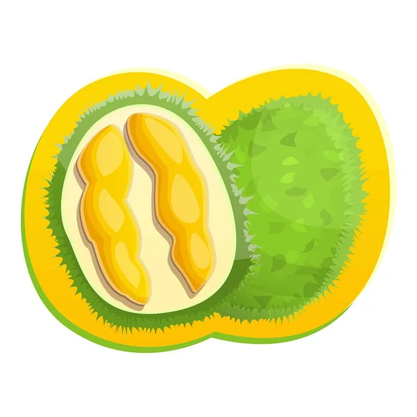 Logo tropical duriano, estilo de dibujos animados — Vector de stock
