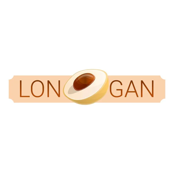 Logotipo de longan saludable, estilo de dibujos animados — Vector de stock