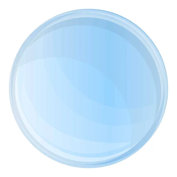 Ícone de lente de contato de vidro, estilo dos desenhos animados —  Vetores de Stock