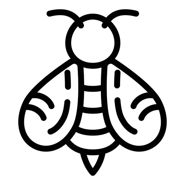 꿀 꿀벌 아이콘, 윤곽선 스타일 — 스톡 벡터