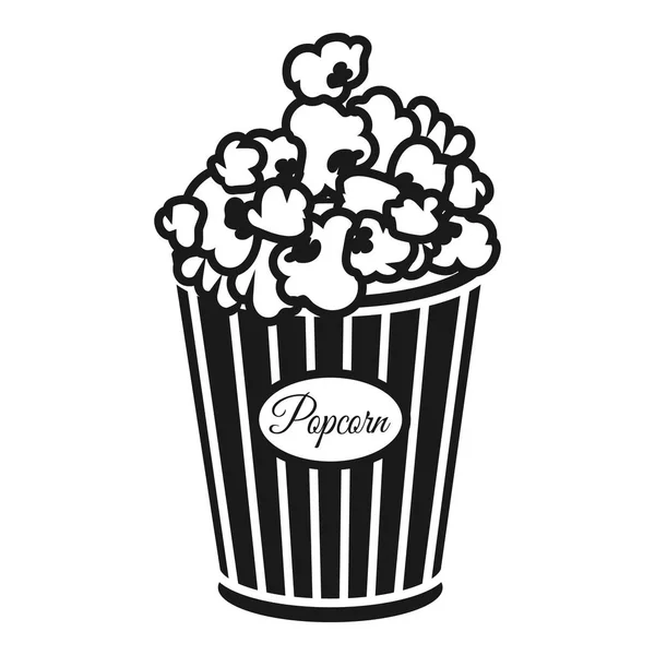 Cinéma pop-corn icône de la boîte, style simple — Image vectorielle