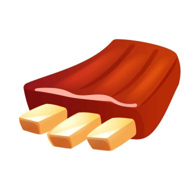 Bone steak icon, cartoon style vector Bone steak icon, cartoon style vector