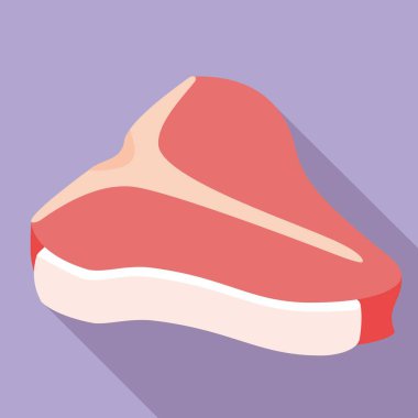 T-bone steak icon, flat style vector T-bone steak icon, flat style vector