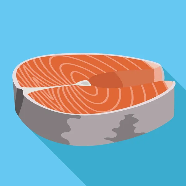 Tuna steak icon, flat style — Stockvector