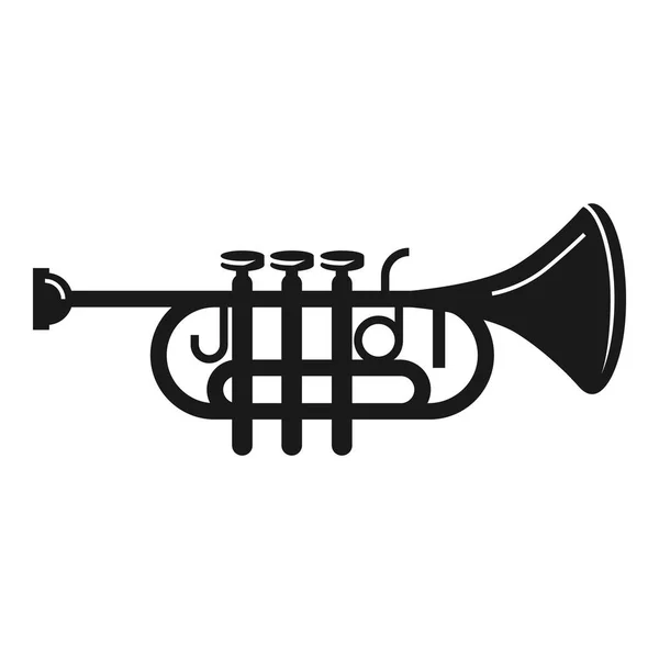 Trumpet icon, simple style — Stock Vector