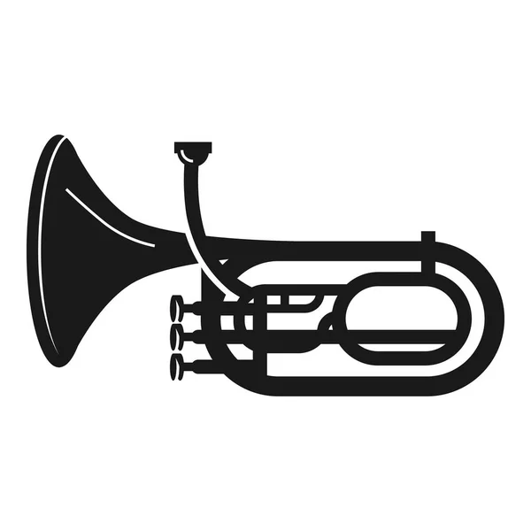 Ícone de trompete de orquestra, estilo simples —  Vetores de Stock