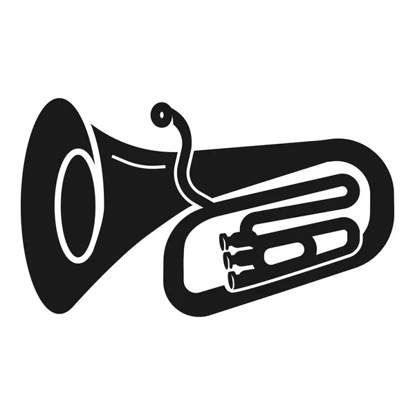Icona tromba in ottone, stile semplice — Vettoriale Stock