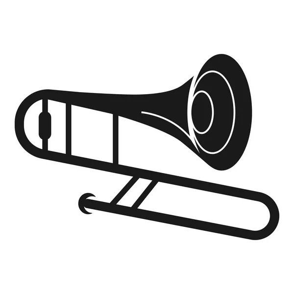 Trumpet instrument icon, simple style — Stock Vector