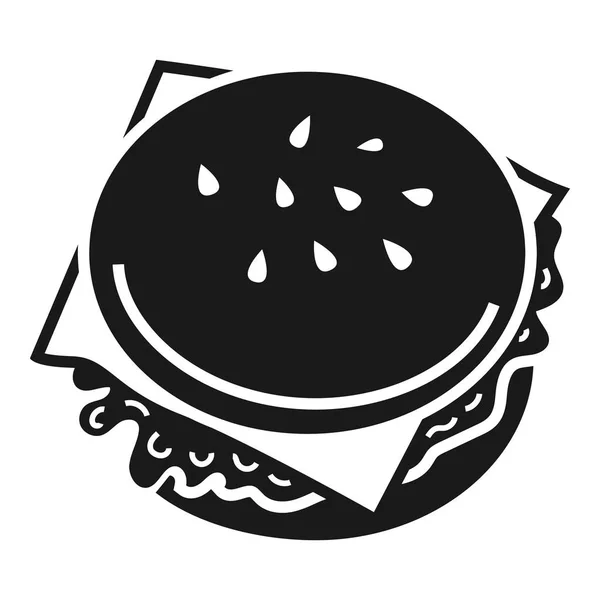 Burger-Ikone, einfacher Stil — Stockvektor