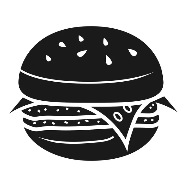 Icono de hamburguesa de cebolla, estilo simple — Vector de stock