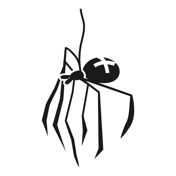Cruz icono de araña, estilo simple — Vector de stock