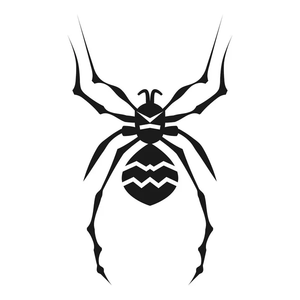 Gefahr Spinne Symbol, einfacher Stil — Stockvektor