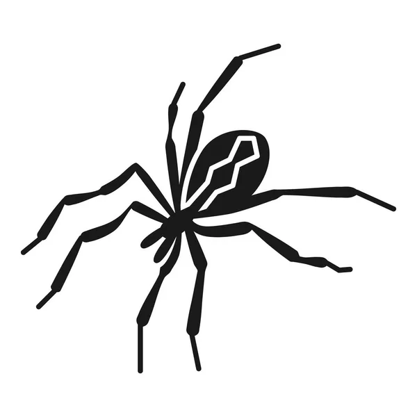 Skräck spindel ikonen, enkel stil — Stock vektor