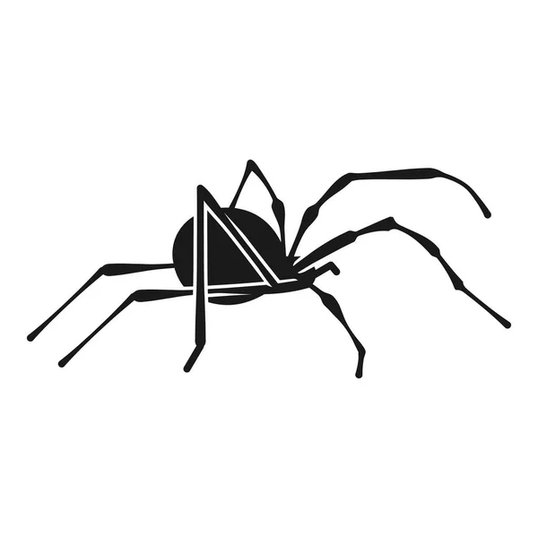 Ícone de aranha doméstica de perigo, estilo simples — Vetor de Stock