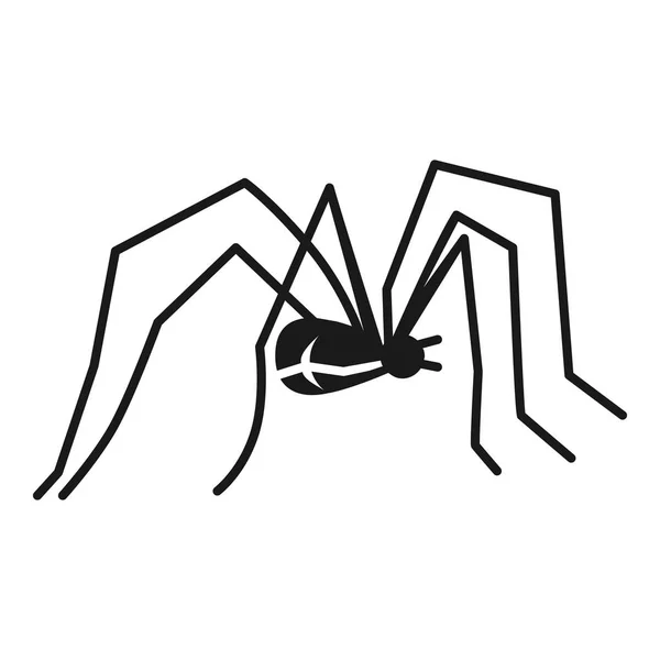 Spooky spindel ikonen, enkel stil — Stock vektor
