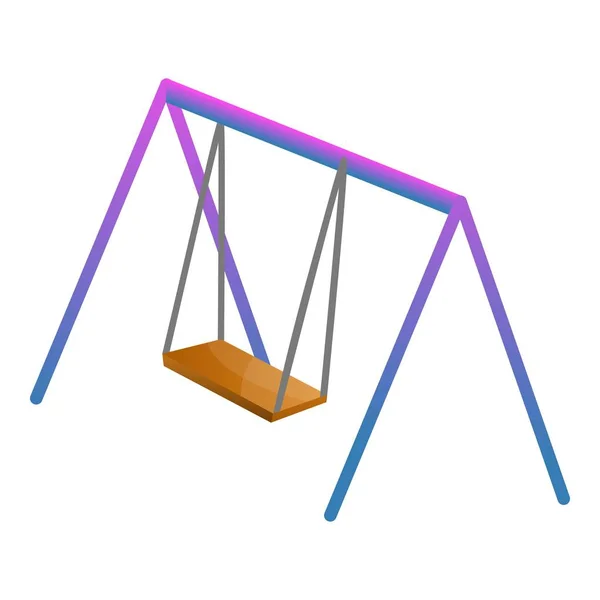 Yard swing icône, style dessin animé — Image vectorielle